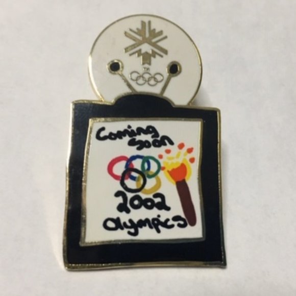 2002 Salt Lake Olympics Coming Soon TV Pin 0756/2002 AMINCO PIN #2054 - Picture 2 of 6